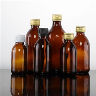 Smeđa bočica oralnog tekućeg sirupa